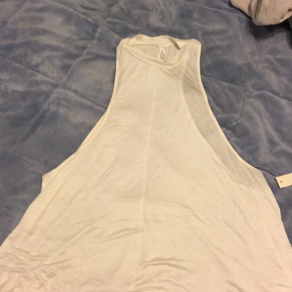 Off White High Neck Tunic